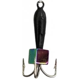 Мормышка вольфрамовая "Чёртик" с кубиком "Хамелеон" и ушком 2.5 мм