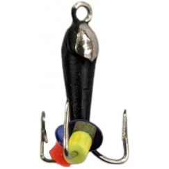 Мормышка вольфрамовая "Чёртик" с серебряной коронкой и ушком 2.5 мм