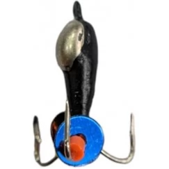 Мормышка вольфрамовая "Чёртик" с серебряной коронкой и ушком 3.0 мм