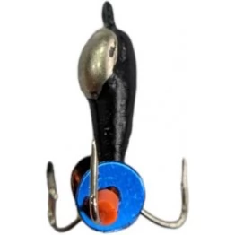 Мормышка вольфрамовая "Чёртик" с серебряной коронкой и ушком 3.0 мм