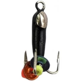 Мормышка вольфрамовая "Чёртик" с серебряной коронкой и ушком 2.0 мм