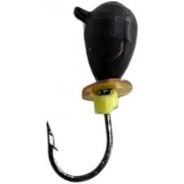 Мормышка вольфрамовая "Капля" классическая черная с ушком 3.0 мм