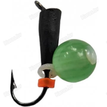 Мормышка вольфрамовая "Конус" с камнем "Кошачий глаз" и ушком 2.0 мм