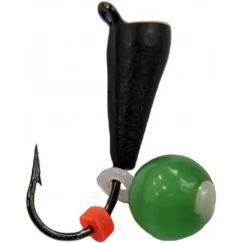 Мормышка вольфрамовая "Конус" с камнем "Кошачий глаз" и ушком 3.0 мм