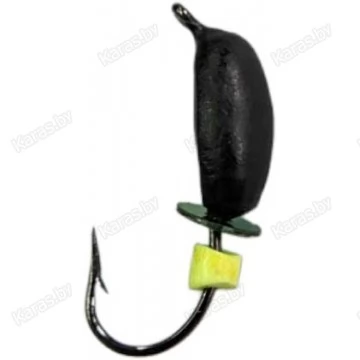 Мормышка вольфрамовая "Нимфа" классическая черная с ушком 3.0 мм