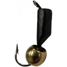 Мормышка вольфрамовая "Столбик" с латунным шариком и ушком 1.5 мм (черный)