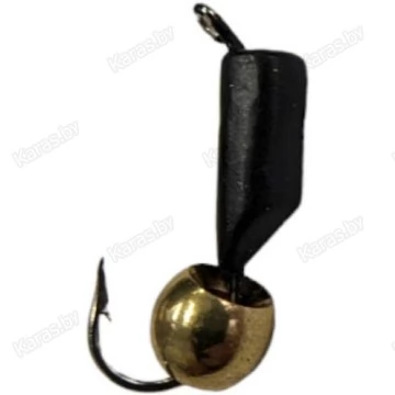 Мормышка вольфрамовая "Столбик" с латунным шариком и ушком 1.5 мм (черный)