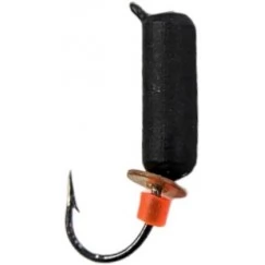 Мормышка вольфрамовая "Столбик" классический с ушком 2.5 мм (черный)