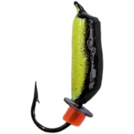 Мормышка вольфрамовая "Столбик" флюоресцент с ушком 2.5 мм (черный)