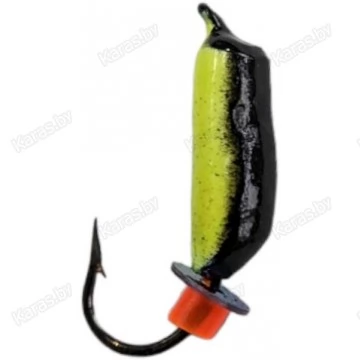 Мормышка вольфрамовая "Столбик" флюоресцент с ушком 2.5 мм (черный)