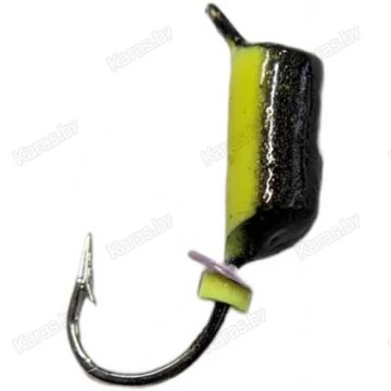 Мормышка вольфрамовая "Столбик" флюоресцент с ушком 3.0 мм (черный)