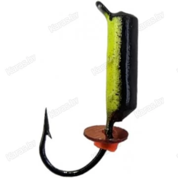 Мормышка вольфрамовая "Столбик" флюоресцент с ушком 2.0 мм (черный)