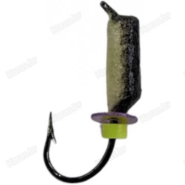 Мормышка вольфрамовая "Столбик" с фосфором и ушком 2.0 мм (черный)