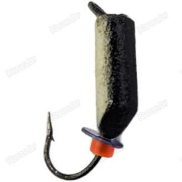 Мормышка вольфрамовая "Столбик" с фосфором и ушком 2.5 мм (черный)