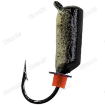 Мормышка вольфрамовая "Столбик" с фосфором и ушком 3.0 мм (черный)