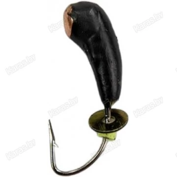 Мормышка вольфрамовая "Уралка" с медной коронкой и отверстием 3.0 мм