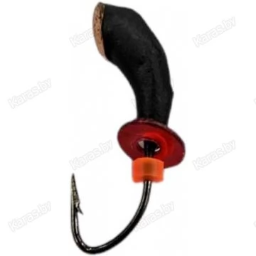 Мормышка вольфрамовая "Уралка" с медной коронкой и отверстием 2.0 мм