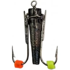 Мормышка вольфрамовая "Ведьма" с 2-мя крючками и ушком 2.0 мм