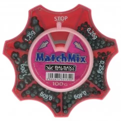 Набор грузил Balsax Match Mix 100г, 0.20-1.25г