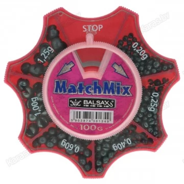 Набор грузил Balsax Match Mix 100г, 0.20-1.25г