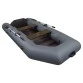 Надувная 2-местная ПВХ лодка Барс 2900 (слань-книжка, киль, графит)