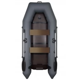 Надувная 2-местная ПВХ лодка Барс 2800 (слань-книжка, киль, графит)