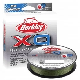 Леска плетёная Berkley x9 150 м (темно-зеленая)