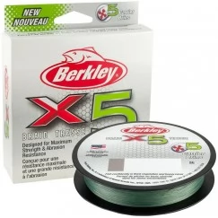 Леска плетёная Berkley x5 Low-Vis Green 150 м