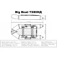 Надувная 3-местная ПВХ лодка Big Boat T280НД (надувное дно, серая)