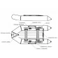 Надувная 3-местная ПВХ лодка Big Boat T280НД (надувное дно, серая)