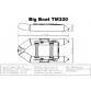 Надувная 4-местная ПВХ лодка Big Boat ТМ320 (без настила, серая)