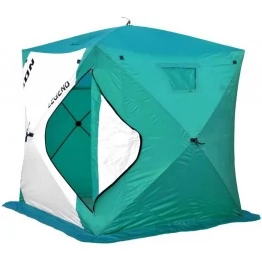 Палатка зимняя Bison Legend (2.00х2.00х2.10м) бело-зелёная