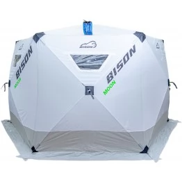Палатка зимняя Bison Moon шестигранник (3.50х2.00х2.20м) бело-зелёная