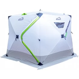 Палатка зимняя Bison Moon шестигранник (3.50х2.00х2.20м) бело-зелёная