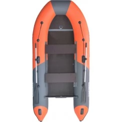 Надувная 3-х местная ПВХ лодка Boatsman BT330K (графит-оранжевый)