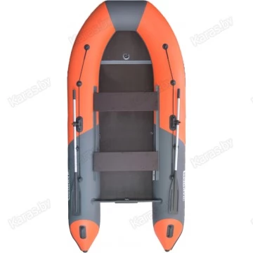 Надувная 3-х местная ПВХ лодка Boatsman BT330K (графит-оранжевый)