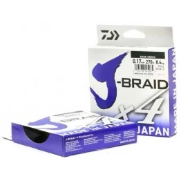 Леска плетёная Daiwa J-Braid x4 Dark Green 270 м