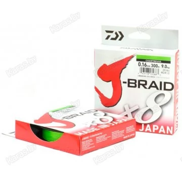 Леска плетёная Daiwa J-Braid x8 Chartreuse 150 м