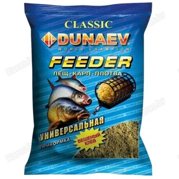 Прикормка Dunaev Classic Универсальная Фидер (коричневая) 0.9 кг