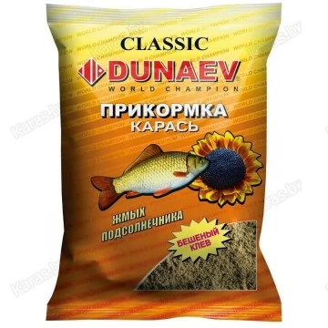 Прикормка Dunaev Classic Карась Жмых Подсолнечника (коричневый) 0.9 кг