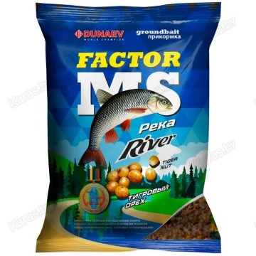 Прикормка Dunaev MS Factor Река Тигровый Орех (коричневая) 1кг