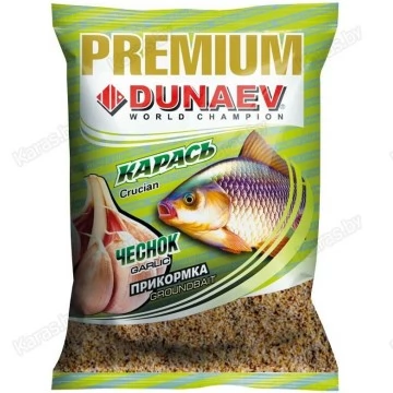 Прикормка Dunaev Premium Карась Чеснок (коричневая) 1кг