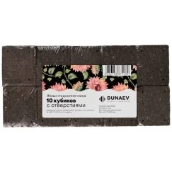 Жмых (макуха) Dunaev подсолнечный в спрессованных кубиках 300 г