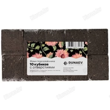 Жмых (макуха) Dunaev подсолнечный в спрессованных кубиках 300 г