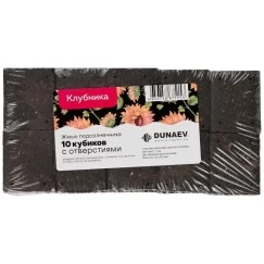 Жмых (макуха) Dunaev подсолнечный в спрессованных кубиках Клубника 300 г