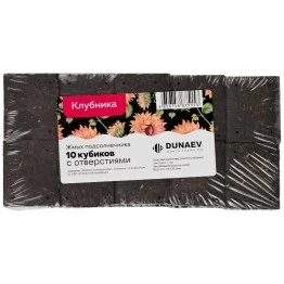 Жмых (макуха) Dunaev подсолнечный в спрессованных кубиках Клубника 300 г