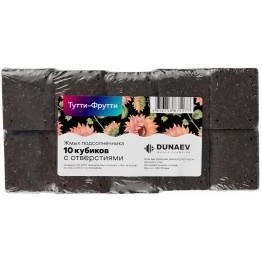 Жмых (макуха) Dunaev подсолнечный в спрессованных кубиках Тутти-Фрутти 300 г