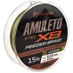Шнур F-Fishing Amuleto Braid PE X8 Feeder Multicolor 150 м