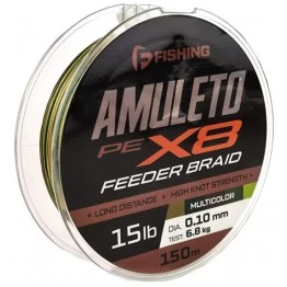Шнур F-Fishing Amuleto Braid PE X8 Feeder Multicolor 150 м