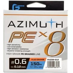 Шнур F-Fishing Azimuth PE X8 Orange 150 м